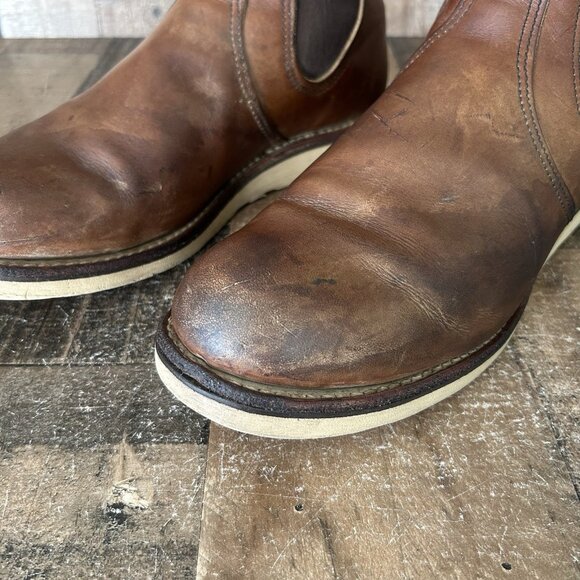Red Wing 3190 Heritage Chelsea Amber Harness Leather Work Boots Mens 10.5 D - Picture 11 of 12
